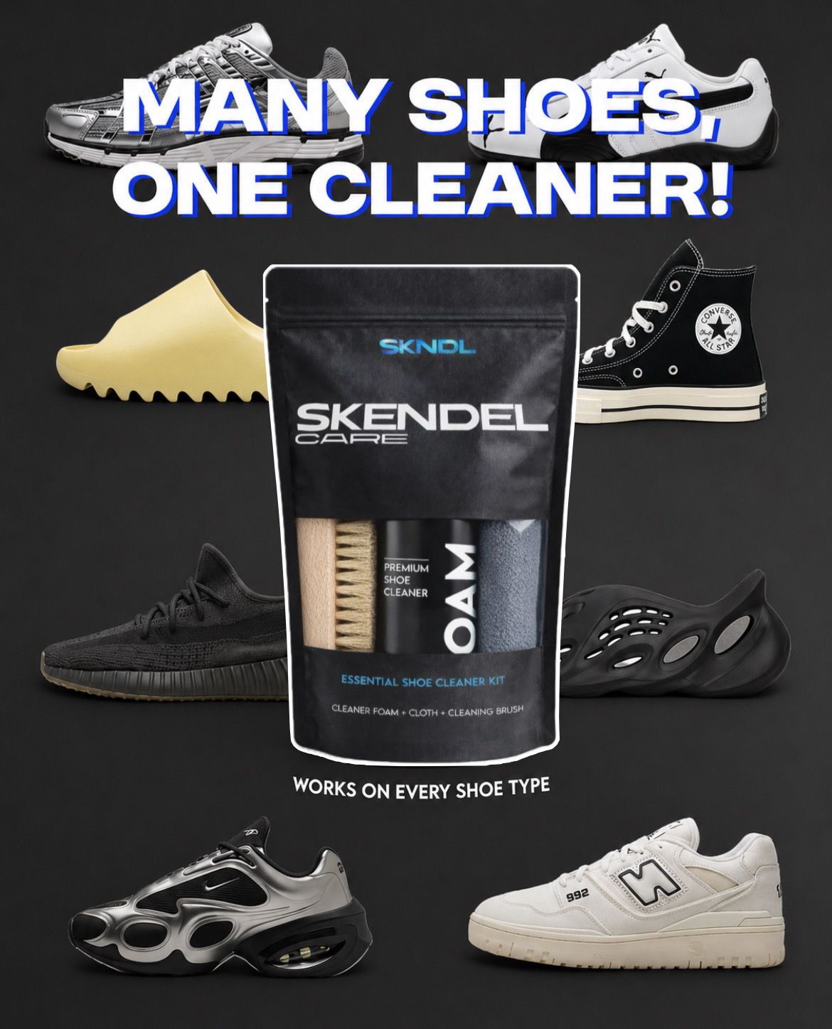 Essential shoe cleaner kit
